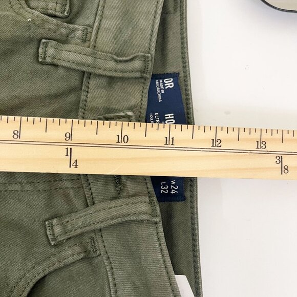 NEW Hollister Ultra High Rise Boot Cut Jeans Green Denim - Size 24x32 - Picture 7 of 8